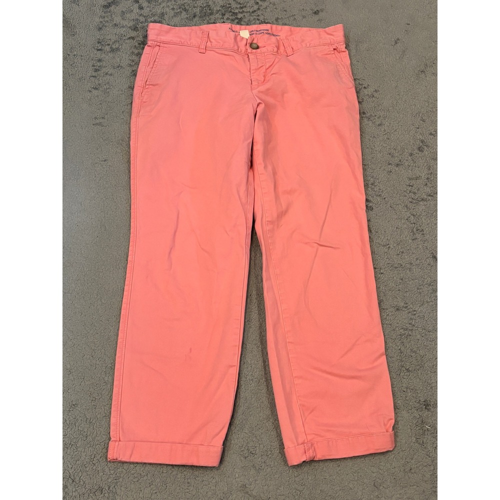 Khakis by GAP Girlfriend Khaki Pants Coral Pink Straight Leg Chino Womens 4R